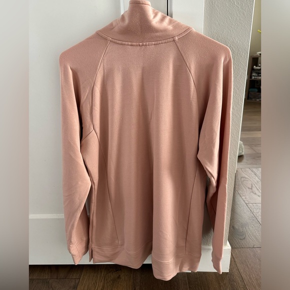Belle by Kim Gravel 1/4 Zip Pullover Sz M Dusty Pink - Picture 3 of 5